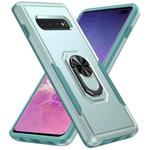 For Samsung Galaxy S10+ Pioneer Armor Heavy Duty PC + TPU Holder Phone Case(Green)