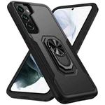 For Samsung Galaxy S22 5G Pioneer Armor Heavy Duty PC + TPU Holder Phone Case(Black)