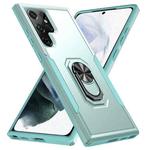 For Samsung Galaxy S22 Ultra 5G Pioneer Armor Heavy Duty PC + TPU Holder Phone Case(Green)