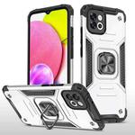 For Samsung Galaxy A03 164mm Magnetic Armor TPU + PC Holder Phone Case(Silver)
