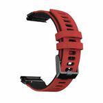For Garmin Fenix 7X Two-color Silicone Quick Release Watch Band(Red Black)