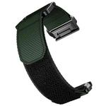 For Garmin Fenix 7X Hook And Loop Fastener Nylon Watch Band(Army Green)