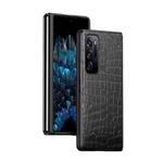 For OPPO Find N Folding Crocodile Texture Leather Phone Case(Black)