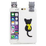 For iPhone 6 Plus & 6s Plus 3D Cartoon Pattern Shockproof TPU Protective Case(Little Black Cat)