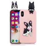 For iPhone XS / X 3D Cartoon Pattern Shockproof TPU Protective Case(Cute Dog)