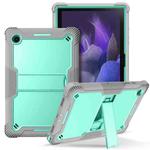 For Samsung Galaxy Tab A8 10.5 2021 Silicone + PC Shockproof Protective Tablet Case with Holder(Gray + Green)