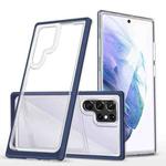 For Samsung Galaxy S22 Ultra 5G Clear Acrylic+PC+TPU Shockproof Phone Case(Navy Blue)