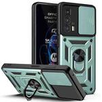 For Motorola Edge 20 Pro Sliding Camera Cover TPU+PC Phone Case(Green)