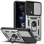 For Motorola Edge 20 Pro Sliding Camera Cover TPU+PC Phone Case(Silver)