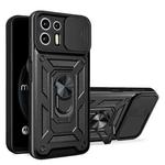 For Motorola Edge 20 Lite Sliding Camera Cover TPU+PC Phone Case(Black)