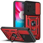 For Motorola Moto G60S Sliding Camera Cover TPU+PC Phone Case(Red)