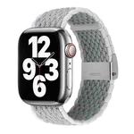 Vertical Texture Braided Watch Band For Apple Watch Ultra 49mm / Series 8&7 45mm / SE 2&6&SE&5&4 44mm / 3&2&1 42mm(Pearl White)