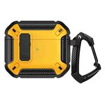 Shield Shockproof Earphone Protective Case with Hook For AirPods 3(Black Yellow)