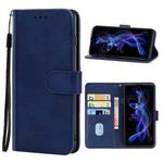 Leather Phone Case For Sharp Aquos R5G/SH-51A(Blue)