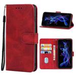 Leather Phone Case For Sharp Aquos R5G/SH-51A(Red)