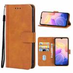 Leather Phone Case For vivo Y55s 5G(Brown)