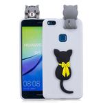For Huawei P10 Lite 3D Cartoon Pattern Shockproof TPU Protective Case(Little Black Cat)