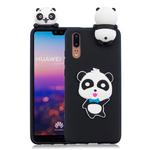 For Huawei P20 3D Cartoon Pattern Shockproof TPU Protective Case(Blue Bow Panda)