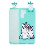 For Huawei P30 Pro 3D Cartoon Pattern Shockproof TPU Protective Case(Couple Unicorn)