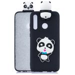 For Huawei P30 Lite 3D Cartoon Pattern Shockproof TPU Protective Case(Blue Bow Panda)