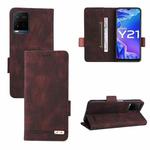 For vivo Y21 / Y33s Magnetic Clasp Leather Phone Case(Brown)