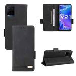 For vivo Y21 / Y33s Magnetic Clasp Leather Phone Case(Black)