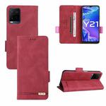 For vivo Y21 / Y33s Magnetic Clasp Leather Phone Case(Red)