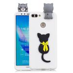 For Huawei Y9 2018 3D Cartoon Pattern Shockproof TPU Protective Case(Little Black Cat)