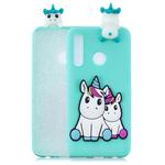 For Huawei Enjoy 9s 3D Cartoon Pattern Shockproof TPU Protective Case(Couple Unicorn)