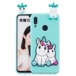 For Huawei Honor 10 Lite 3D Cartoon Pattern Shockproof TPU Protective Case(Couple Unicorn)