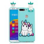 For Huawei Honor 7C 3D Cartoon Pattern Shockproof TPU Protective Case(Couple Unicorn)