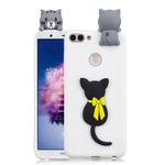 For Huawei Honor 9i 3D Cartoon Pattern Shockproof TPU Protective Case(Little Black Cat)