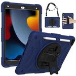 For iPad 10.2 2021 / 2020 / 2019 PC + Silicone Combination Tablet Case(Navy Blue)