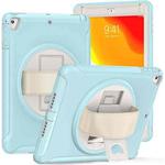 360 Degree Rotation PC + TPU Tablet Case For iPad 9.7 2018 / 2017(Ice Blue)
