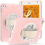 360 Degree Rotation PC + TPU Tablet Case For iPad mini 5 / 4(Cherry Blossoms Pink)