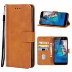 For Tecno Camon CX Leather Phone Case(Brown)