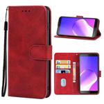 For Tecno Hot 6 Pro Leather Phone Case(Red)