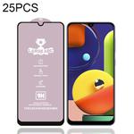 25 PCS 9H HD Large Arc High Alumina Full Screen Tempered Glass Film for Galaxy A50s