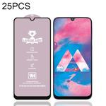 25 PCS 9H HD Large Arc High Alumina Full Screen Tempered Glass Film for Galaxy M30