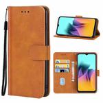 Leather Phone Case For Itel A58 Pro(Brown)