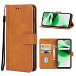 Leather Phone Case For OPPO Realme C35(Brown)
