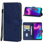 Leather Phone Case For TCL 30(Blue)