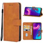 Leather Phone Case For TCL 30+(Brown)