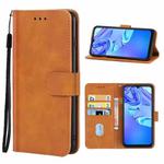 Leather Phone Case For TCL 305 / 30 SE / 306 & Sharp Aquos V6 / V6 Plus(Brown)