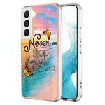 For Samsung Galaxy S22+ 5G Electroplating IMD TPU Phone Case(Dream Butterfly)