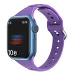 Silicone Small Waist Watch Band For Apple Watch Series 8&7 41mm / SE 2&6&SE&5&4 40mm / 3&2&1 38mm(Purple)