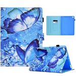 Sewing Pen Slot Leather Tablet Case For iPad 9.7 2018 & 2017(Butterflies)