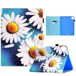 For iPad Pro 11 2022 / 2021 / 2020 Sewing Pen Slot Leather Tablet Case(Sunflower)