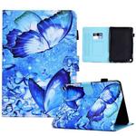 For Amazon Kindle Fire HD 10 2021 Sewing Pen Slot Leather Tablet Case(Butterflies)