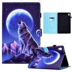 For Lenovo Tab M10 HD 2ND X306X Sewing Pen Slot Leather Tablet Case(Night Wolf)